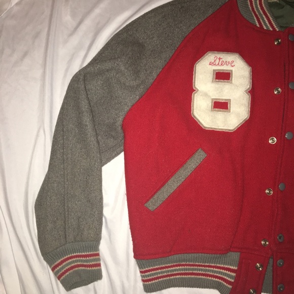 Vintage letterman jacket red grey wool high school 82 Alex Tigers - Picture 6 of 14